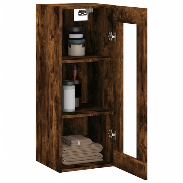 vidaXL vægskab 34,5x34x90 cm røget egetræsfarve -  Skænke