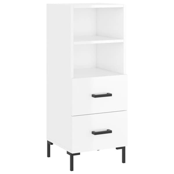 vidaXL skab 34,5x34x180 cm konstrueret træ hvid højglans -  Skænke