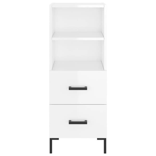 vidaXL skab 34,5x34x180 cm konstrueret træ hvid højglans -  Skænke
