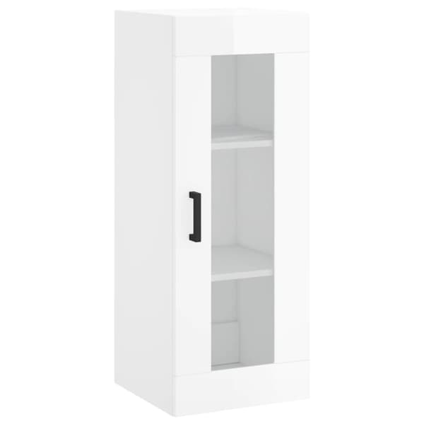 vidaXL skab 34,5x34x180 cm konstrueret træ hvid højglans -  Skænke