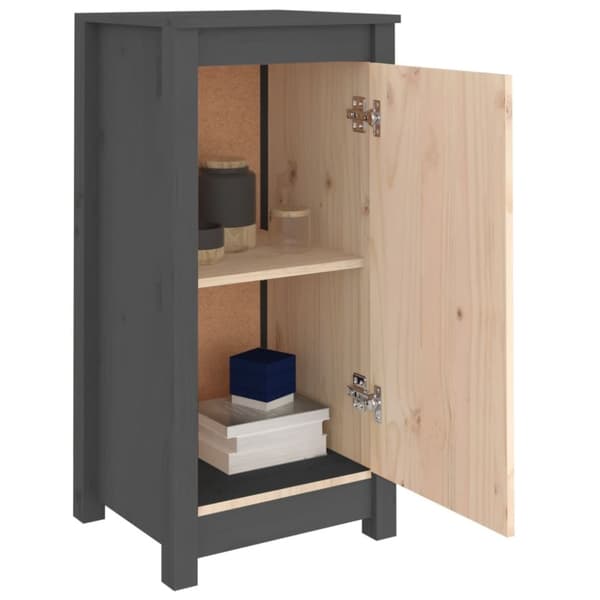 vidaXL Senkit 2 kpl harmaa 40x35x80 cm täysi mänty - Tarjoilupöydät & senkit