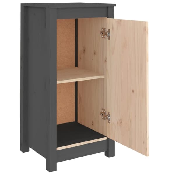 vidaXL Senkit 2 kpl harmaa 40x35x80 cm täysi mänty - Tarjoilupöydät & senkit