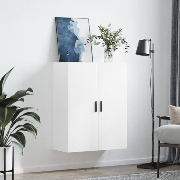 vidaXL Seinäkiinnitettävä kaappi valkoinen 69,5x34x90 cm -  Tarjoilupöydät & senkit