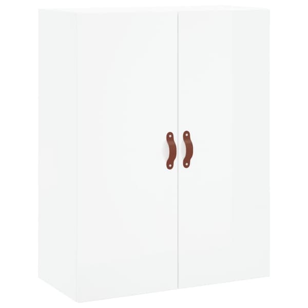 vidaXL Kaappi korkeakiilto valkoinen 69,5x34x180 cm tekninen puu - Tarjoilupöydät & senkit