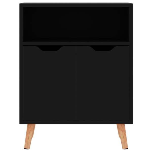 vidaXL skænk 60x30x72 cm konstrueret træ sort højglans - Skænke