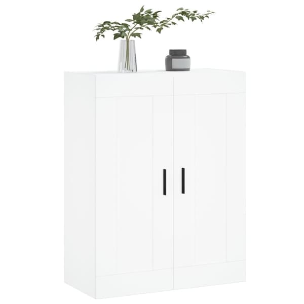 vidaXL Seinäkiinnitettävä kaappi valkoinen 69,5x34x90 cm tekninen puu - Tarjoilupöydät & senkit
