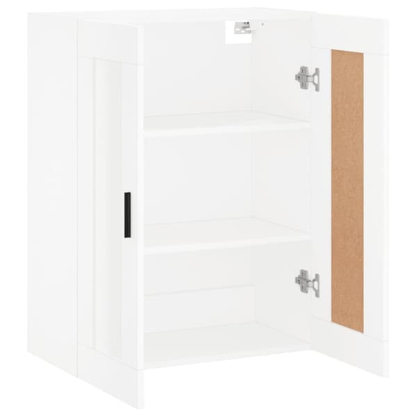 vidaXL Seinäkiinnitettävä kaappi valkoinen 69,5x34x90 cm tekninen puu - Tarjoilupöydät & senkit