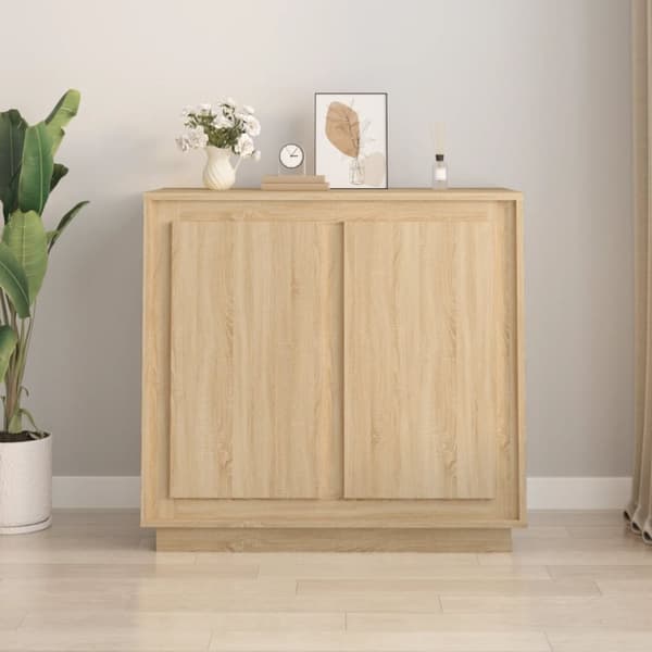 vidaXL Skänk sonoma-ek 80x34x75 cm konstruerat trä - Skänkar & serveringsbord