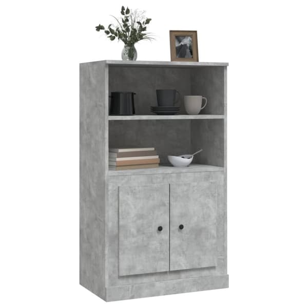 vidaXL Skåp betonggrå 60x35,5x103,5 cm konstruerat trä - Skänkar & serveringsbord