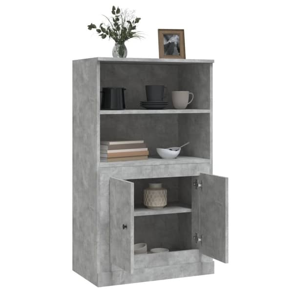vidaXL Skåp betonggrå 60x35,5x103,5 cm konstruerat trä - Skänkar & serveringsbord