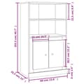 Miniatyrbild 11 av 11: vidaXL Skåp betonggrå 60x35,5x103,5 cm konstruerat trä -  Skänkar & serveringsbord