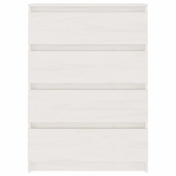 vidaXL kommode 60x36x84 cm massivt fyrretræ hvid -  Skænke
