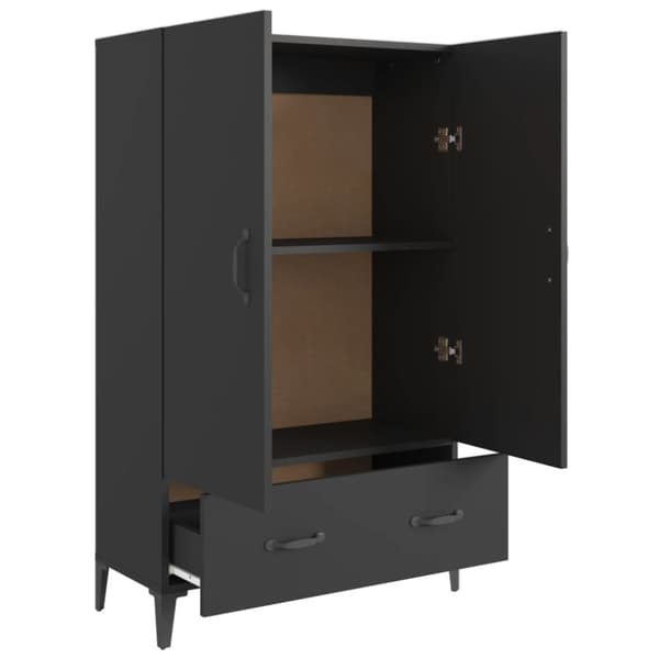 vidaXL skab 70x31x115 cm konstrueret træ sort - Skænke