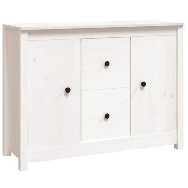 vidaXL Skänk vit 100x35x74 cm massiv furu - Skänkar & serveringsbord