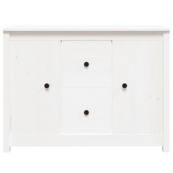 vidaXL Skänk vit 100x35x74 cm massiv furu - Skänkar & serveringsbord
