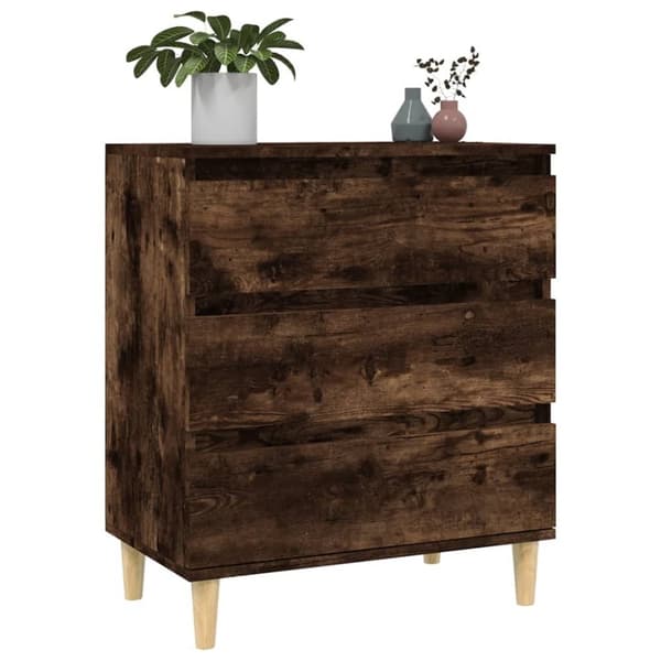vidaXL skænk 60x35x70 cm konstrueret træ røget egetræsfarve -  Skænke