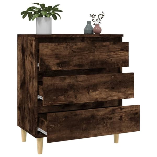 vidaXL skænk 60x35x70 cm konstrueret træ røget egetræsfarve - Skænke