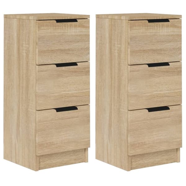 vidaXL Senkit 2 kpl Sonoma-tammi 30x30x70 cm tekninen puu - Tarjoilupöydät & senkit