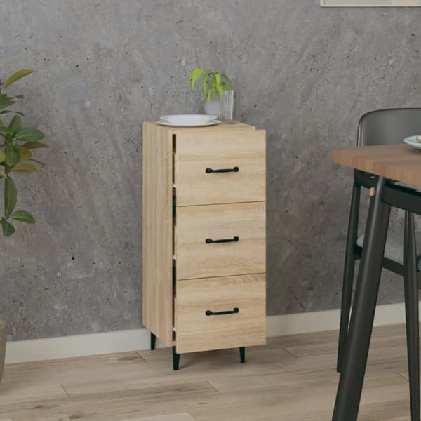 vidaXL Skänk sonoma-ek 34,5x34x90 cm konstruerat trä -  Skänkar & serveringsbord