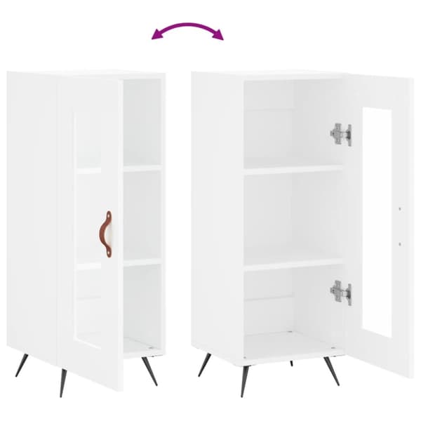 vidaXL skænk 34,5x34x90 cm konstrueret træ hvid -  Skænke