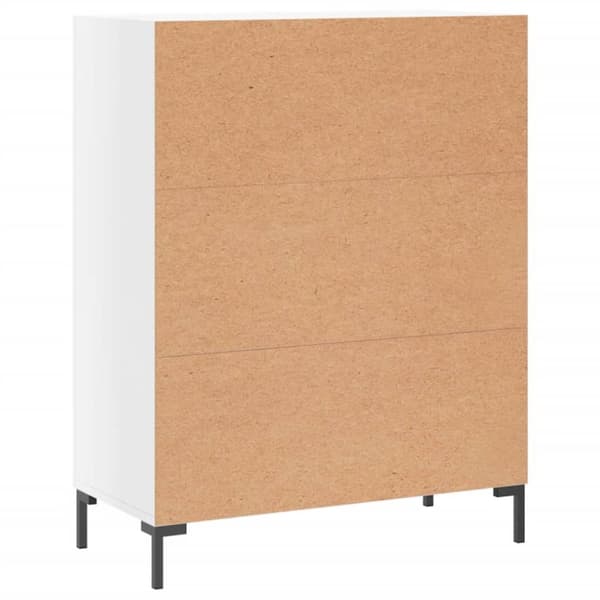 vidaXL Senkki korkeakiilto valkoinen 69,5x34x90 cm tekninen puu -  Tarjoilupöydät & senkit