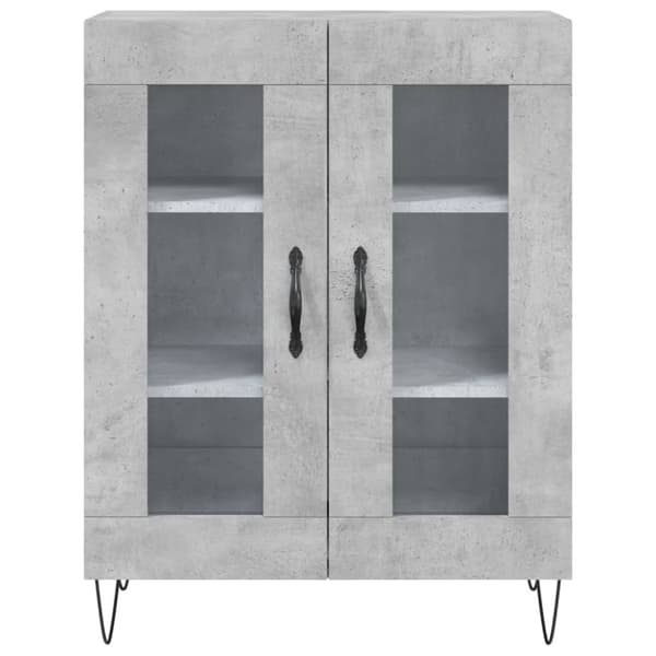 vidaXL Senkki betoninharmaa 69,5x34x90 cm tekninen puu -  Tarjoilupöydät & senkit
