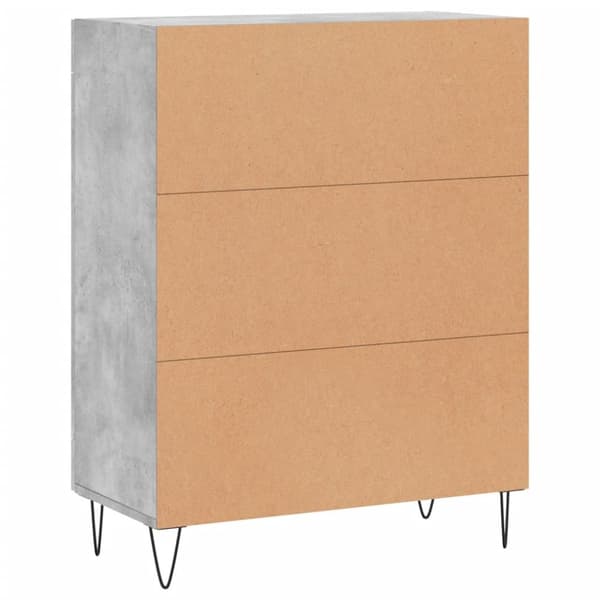 vidaXL Senkki betoninharmaa 69,5x34x90 cm tekninen puu -  Tarjoilupöydät & senkit
