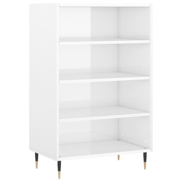 vidaXL skab 57x35x90 cm konstrueret træ hvid højglans -  Skænke