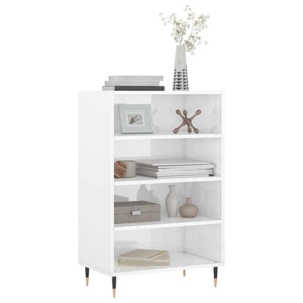 vidaXL skab 57x35x90 cm konstrueret træ hvid højglans -  Skænke