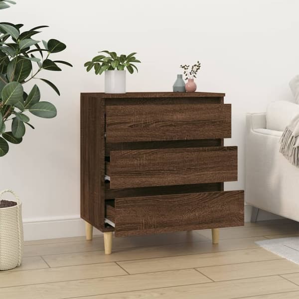 vidaXL Byrå brun ek 60x35x70 cm konstruerat trä - Skänkar & serveringsbord