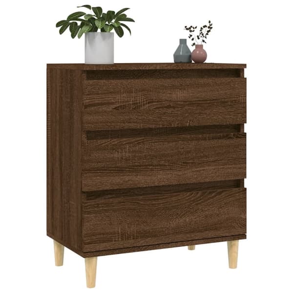vidaXL Byrå brun ek 60x35x70 cm konstruerat trä - Skänkar & serveringsbord