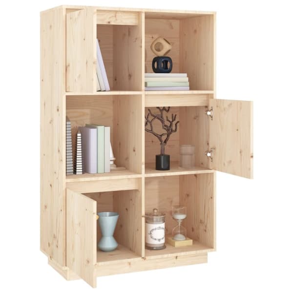 vidaXL højskab 74x35x117 cm massivt fyrretræ - Skænke