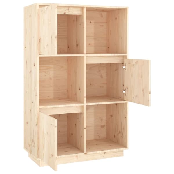 vidaXL højskab 74x35x117 cm massivt fyrretræ - Skænke