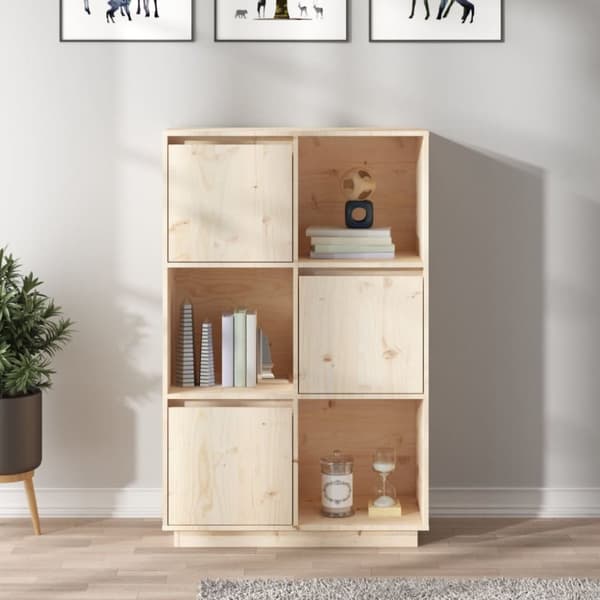 vidaXL højskab 74x35x117 cm massivt fyrretræ - Skænke