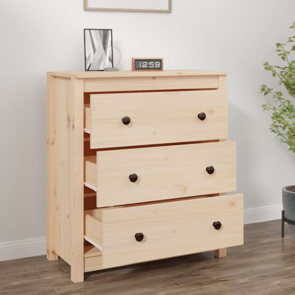 vidaXL Senkki 70x35x80 cm täysi mänty - Tarjoilupöydät & senkit