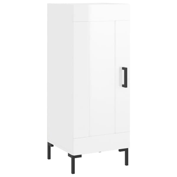 vidaXL skab 34,5x34x180 cm konstrueret træ hvid højglans - Skænke