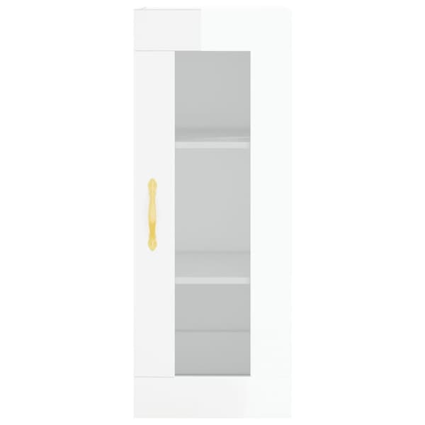 vidaXL skab 34,5x34x180 cm konstrueret træ hvid højglans -  Skænke