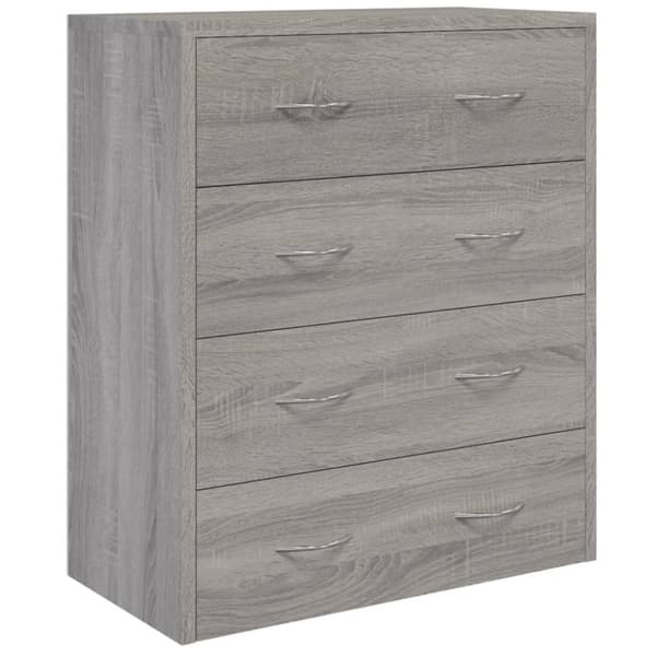vidaXL Skänk med 4 lådor 60x30,5x71 cm grå sonoma -  Skänkar & serveringsbord