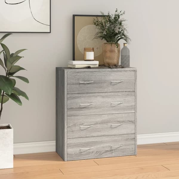 vidaXL Skänk med 4 lådor 60x30,5x71 cm grå sonoma -  Skänkar & serveringsbord