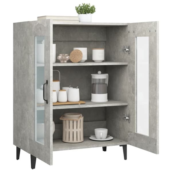 vidaXL Skänk betonggrå 69,5x34x90 cm konstruerat trä -  Skänkar & serveringsbord