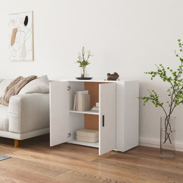 vidaXL Skänk vit 80x33x70 cm konstruerat trä - Skänkar & serveringsbord