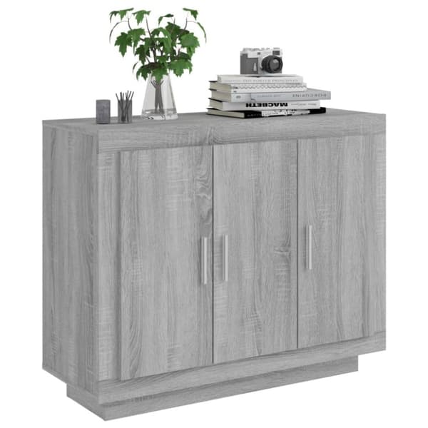 vidaXL Senkki harmaa Sonoma 92x35x75 cm tekninen puu -  Tarjoilupöydät & senkit