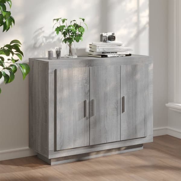 vidaXL Senkki harmaa Sonoma 92x35x75 cm tekninen puu -  Tarjoilupöydät & senkit