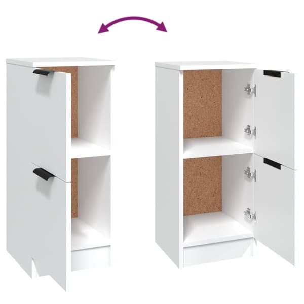 vidaXL skænke 2 stk. 30x30x70 cm konstrueret træ hvid -  Skænke