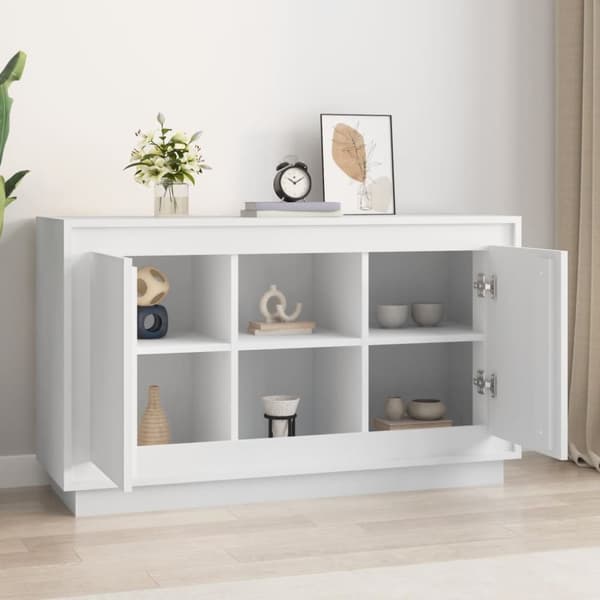 vidaXL Byrå vit 102x35x60 cm konstruerat trä - Skänkar & serveringsbord