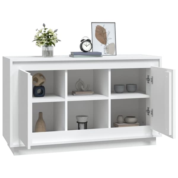 vidaXL Byrå vit 102x35x60 cm konstruerat trä - Skänkar & serveringsbord