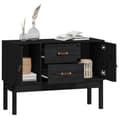Miniatyrbild 5 av 11: vidaXL Skänk svart 110x40x78 cm massiv furu -  Skänkar & serveringsbord
