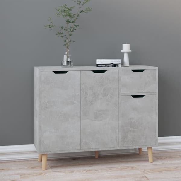 vidaXL Senkki betoninharmaa 90x30x72 cm tekninen puu -  Tarjoilupöydät & senkit