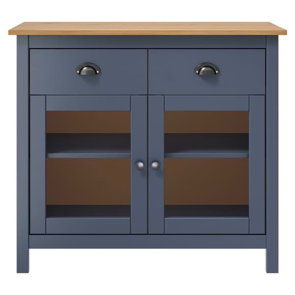 vidaXL Lipasto Hill harmaa 90x40x80 cm täysi mänty - Tarjoilupöydät & senkit