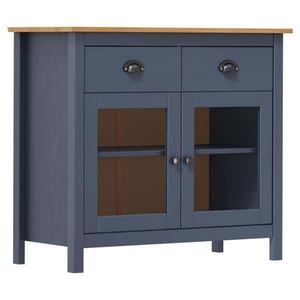 vidaXL Lipasto Hill harmaa 90x40x80 cm täysi mänty - Tarjoilupöydät & senkit